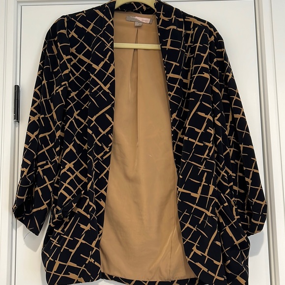 Black and tan checker loose blazer - size medium - Picture 1 of 3